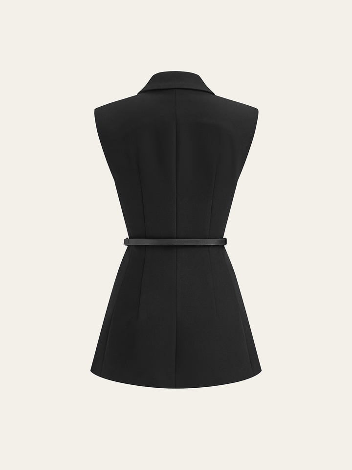 Belted Cap Sleeve Vest