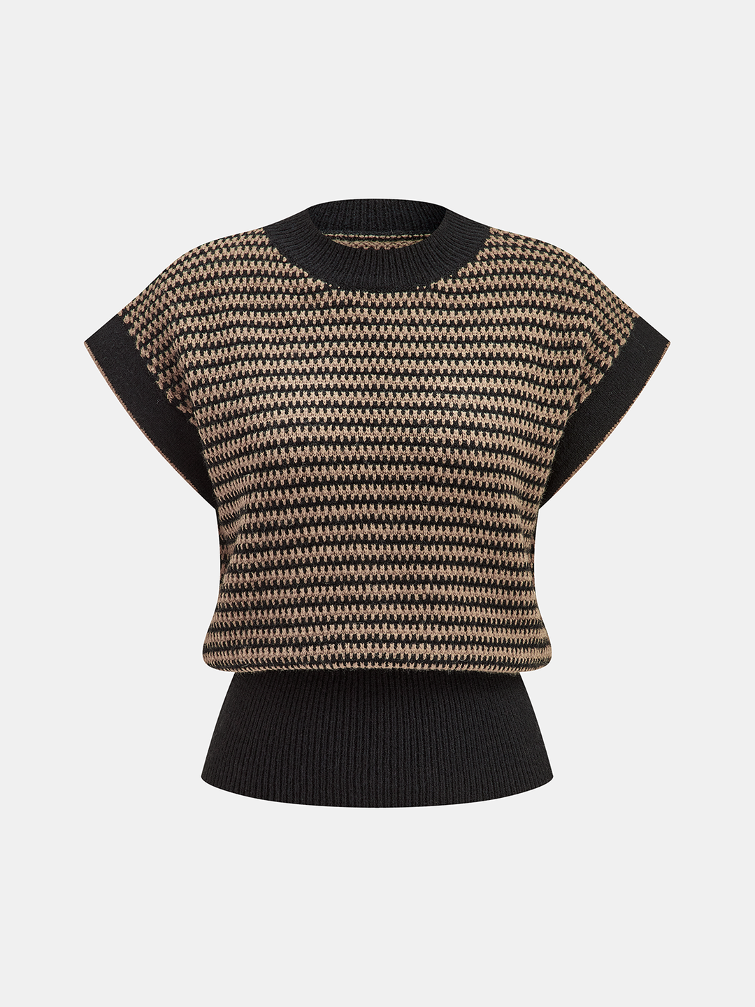 Striped Cap Sleeve Sweater Vest