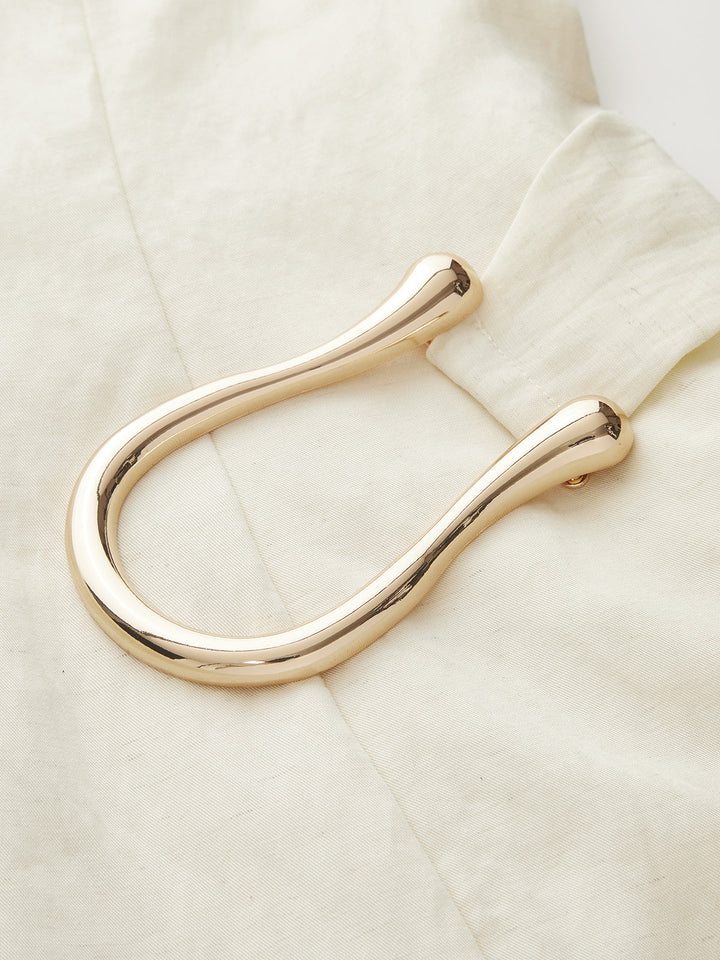 Updated | Tencel Blend Asymmetric Buckle Ruched Mini Dress