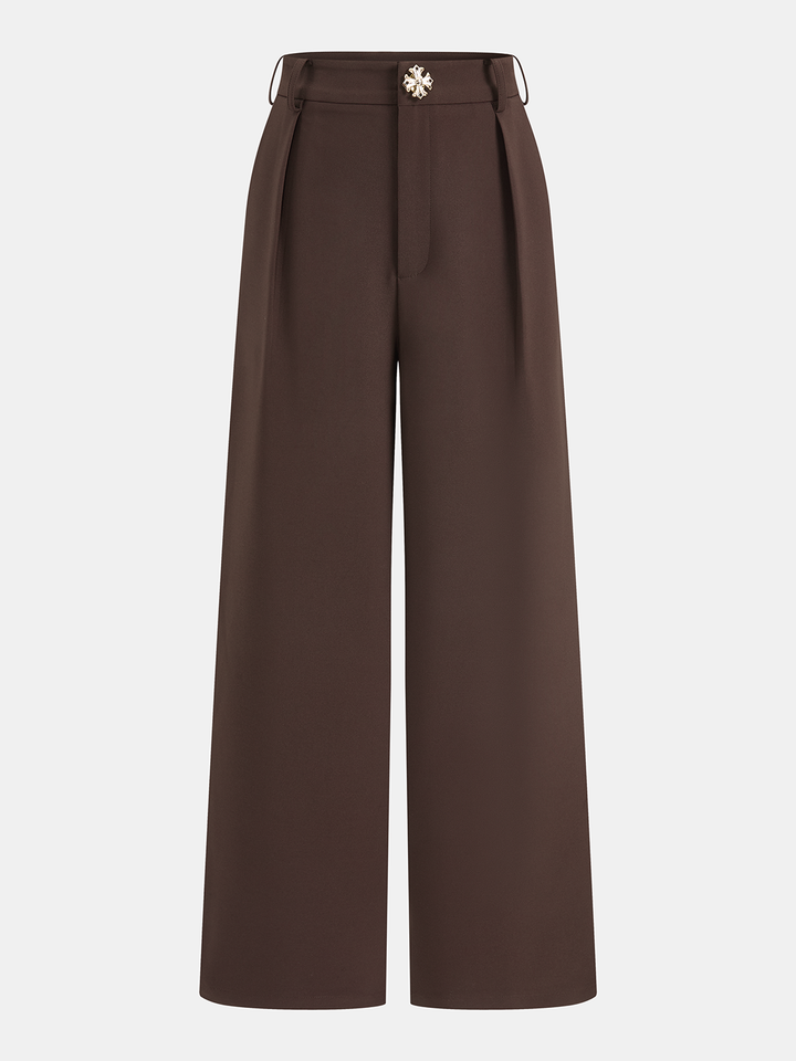 Sleeveless Vest & Wide Leg Pants Set