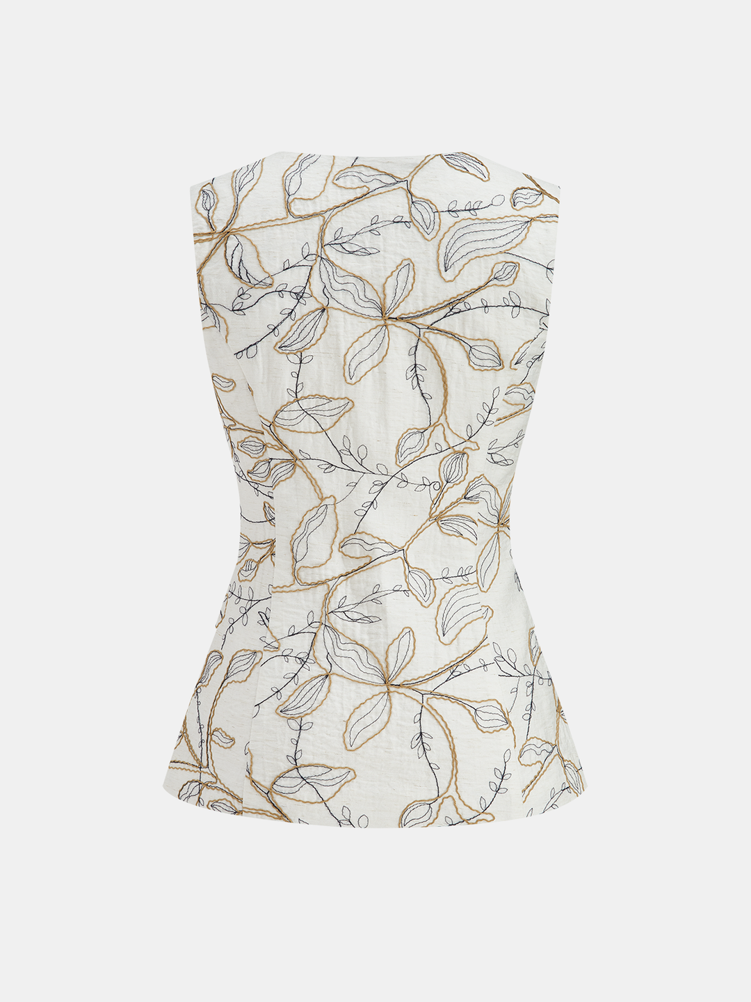 Printed Metal Button Vest & Mini Skirt Set