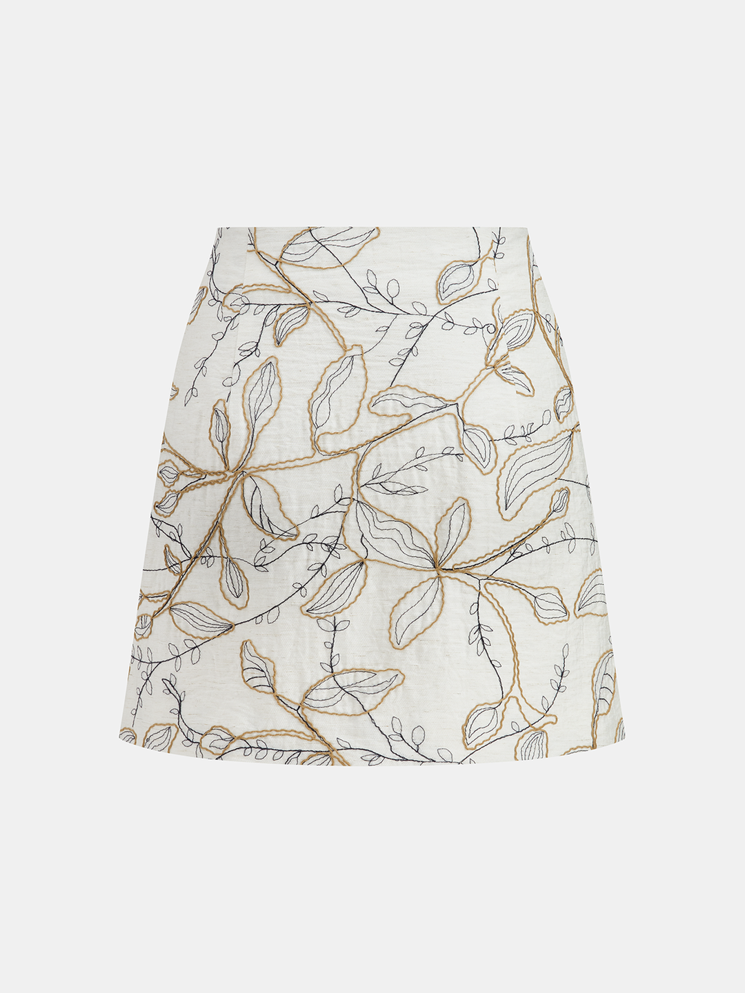 Printed Metal Button Vest & Mini Skirt Set