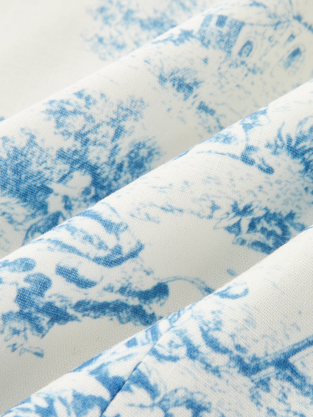 Toile Print Vest & Pleated Skirt Set