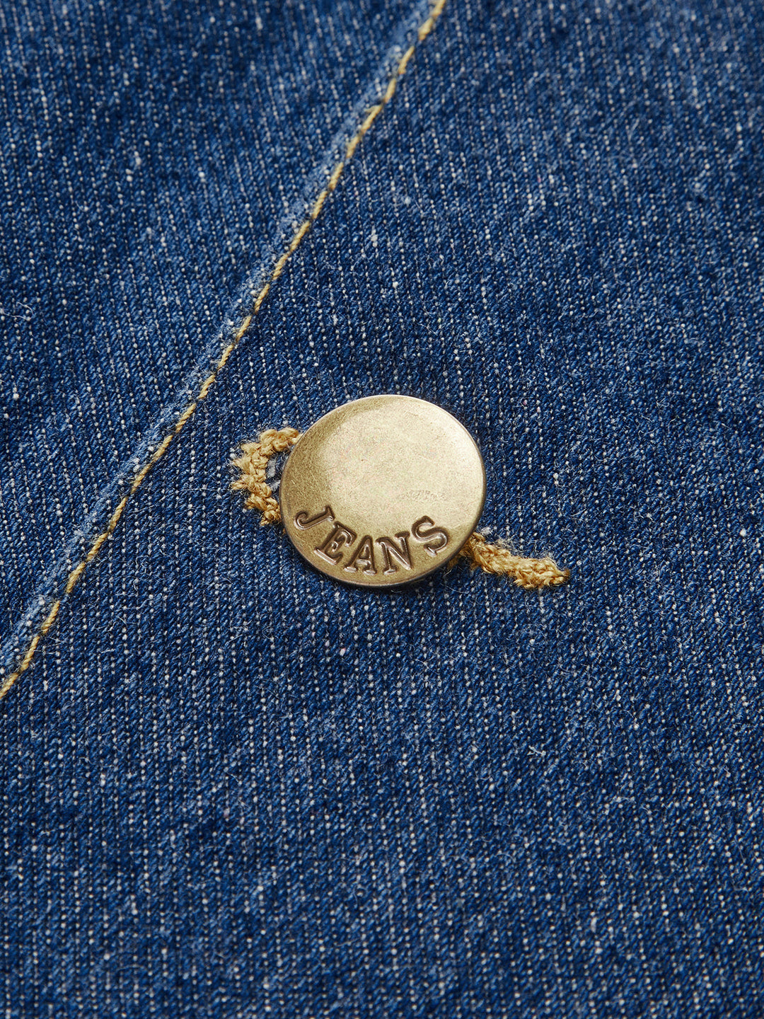 Metal Button Denim Blazer Dress