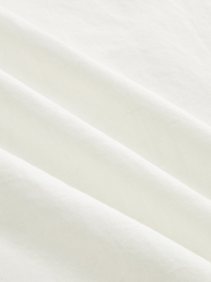 Cotton Linen Scallop Trim Vest & Skirt Set