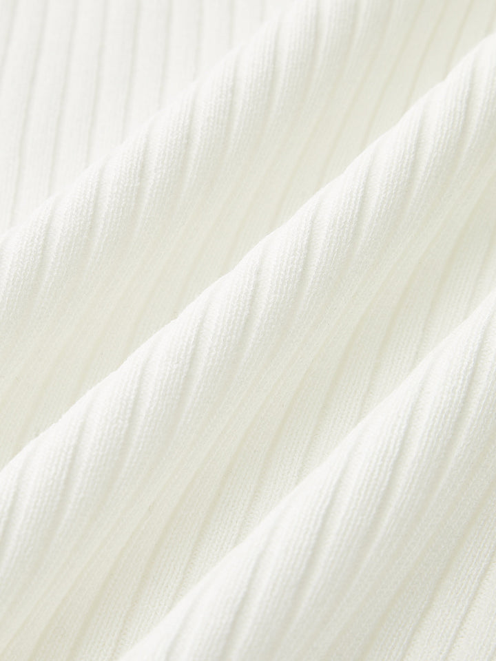 Contrast Trim Button Front Knit Maxi Dress