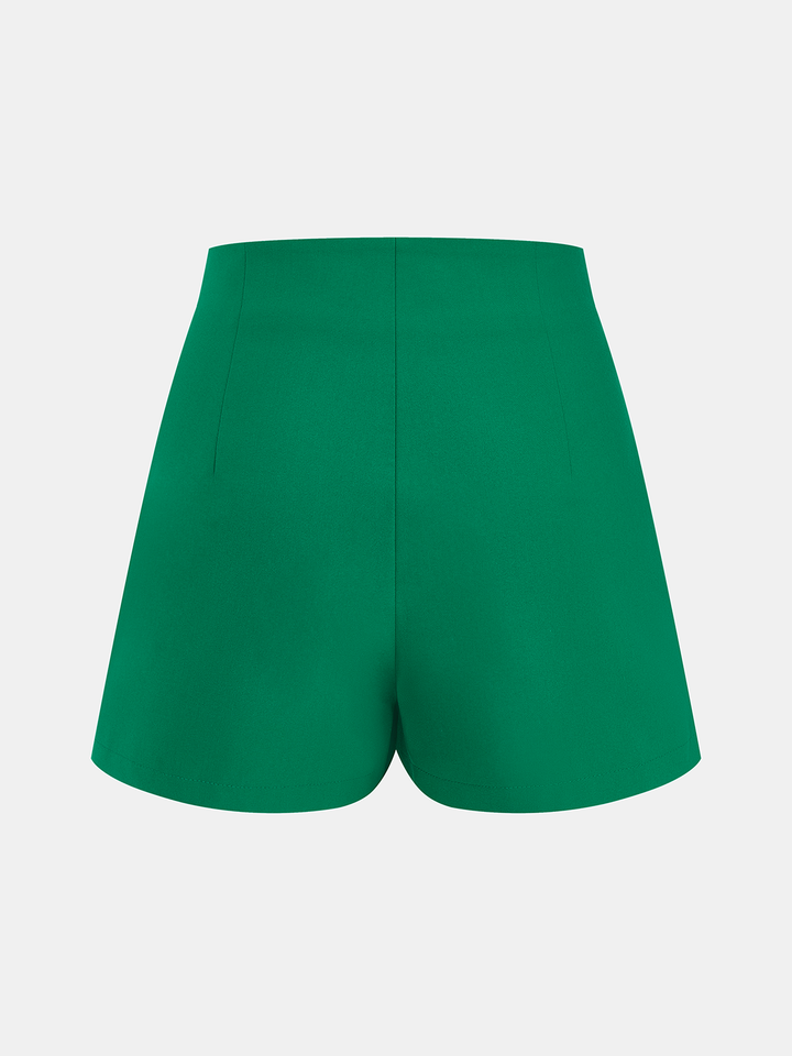 Button Front Tailored Vest & Skort Set
