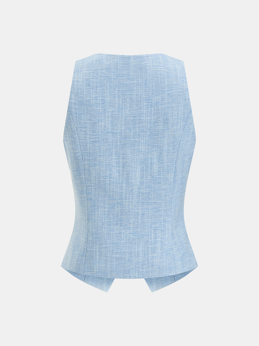 Textured Metal Button Vest & Shorts Set