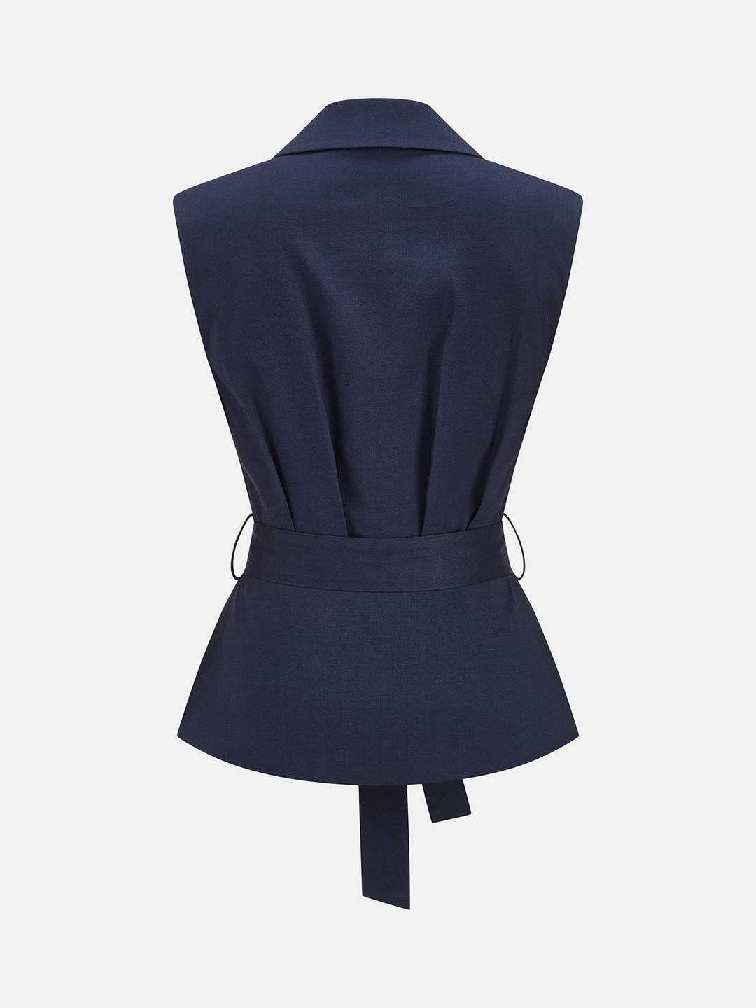 Sleeveless Belted Blazer Vest