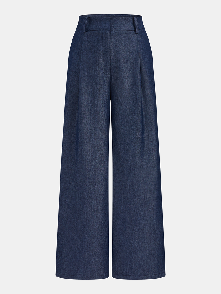 Metal Detail Vest & Wide Leg Pants Set