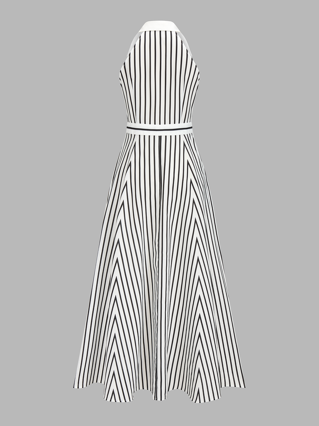 Striped Sleeveless Shirt Maxi Dress