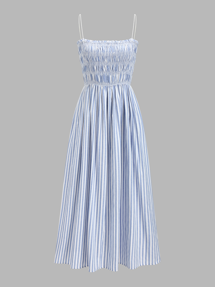 Smocked Striped Cami Maxi Dress