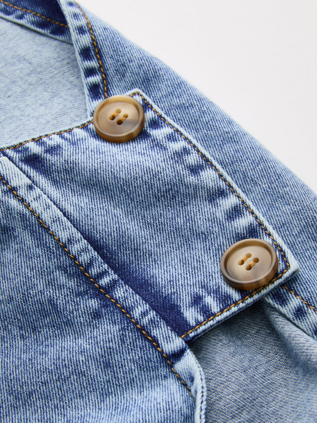 Side Slit Denim Vest & Drawstring Shorts Set