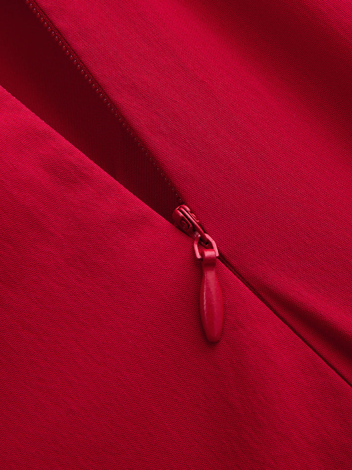 Cotton Blend Pocketed Cami Flared Maxi Dress