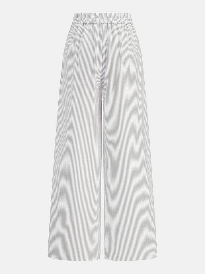 Scallop Edge Pinstripe Vest & Pants Set