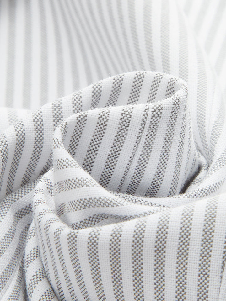 Scallop Edge Pinstripe Vest & Pants Set