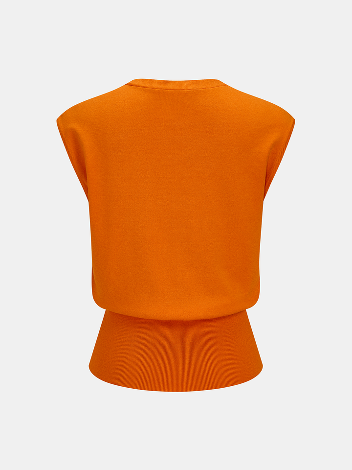 3D Floral Appliqué Knit Vest