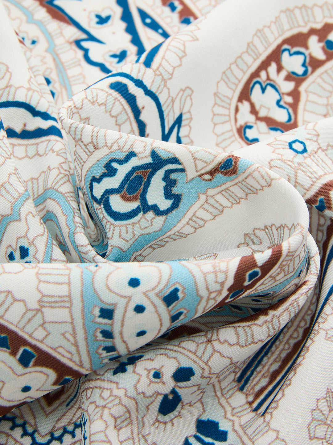 Paisley Printed Short Sleeve Maxi Dress