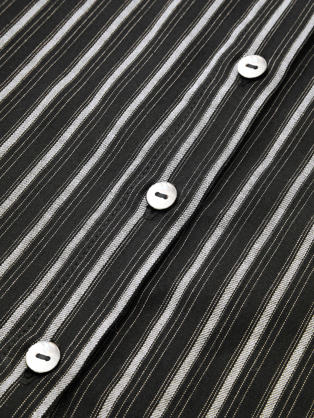 Striped Collared Sleeveless Tie Waist Midi Dress