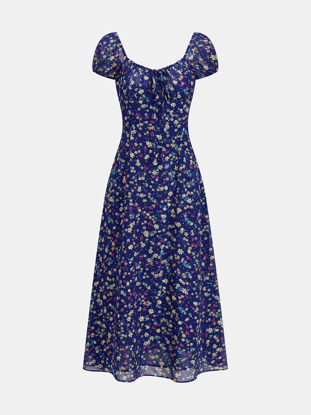 Ditsy Print Chiffon Maxi Dress
