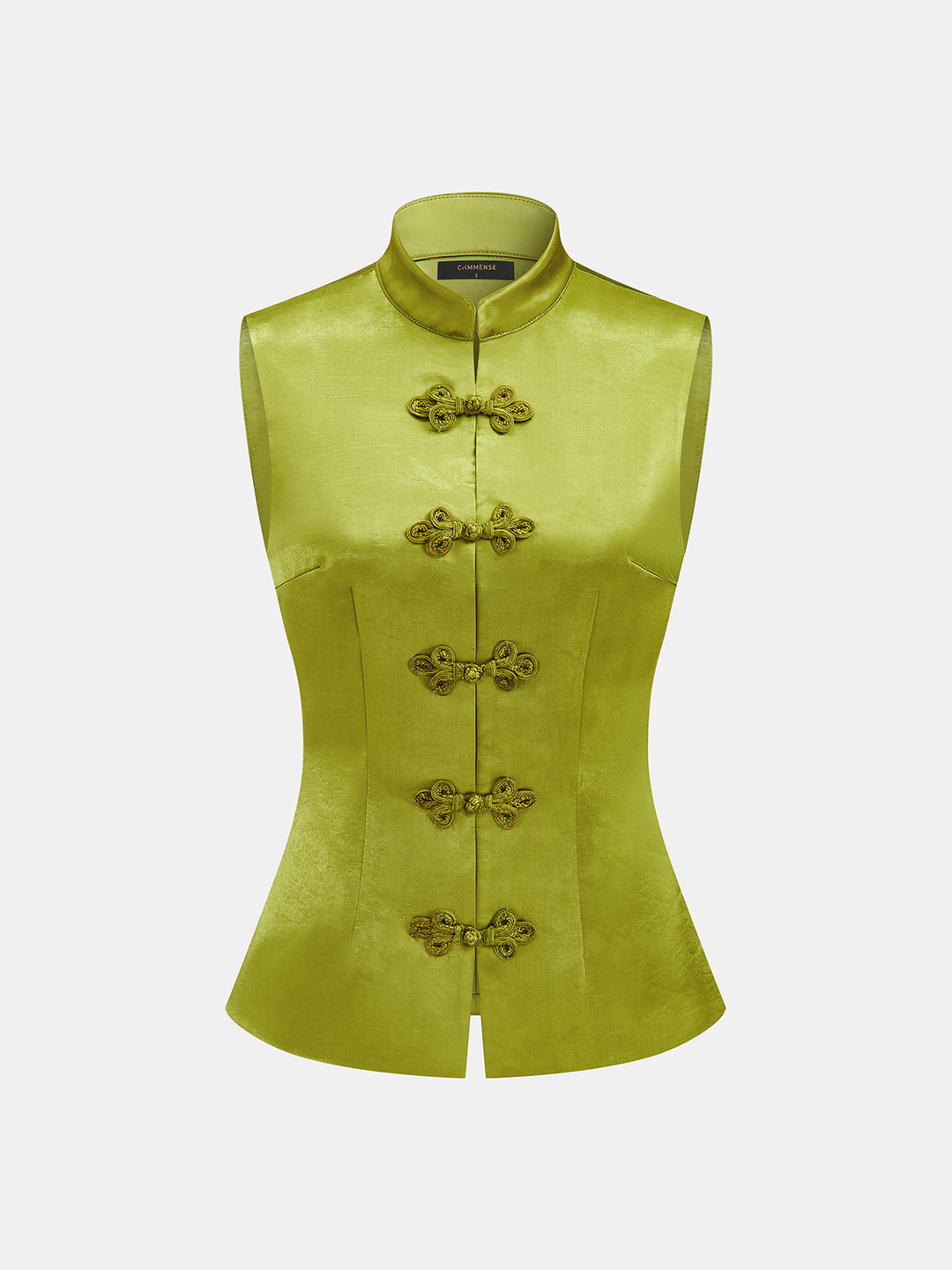 Chinese Knot Button Sleeveless Vest & Pants Set