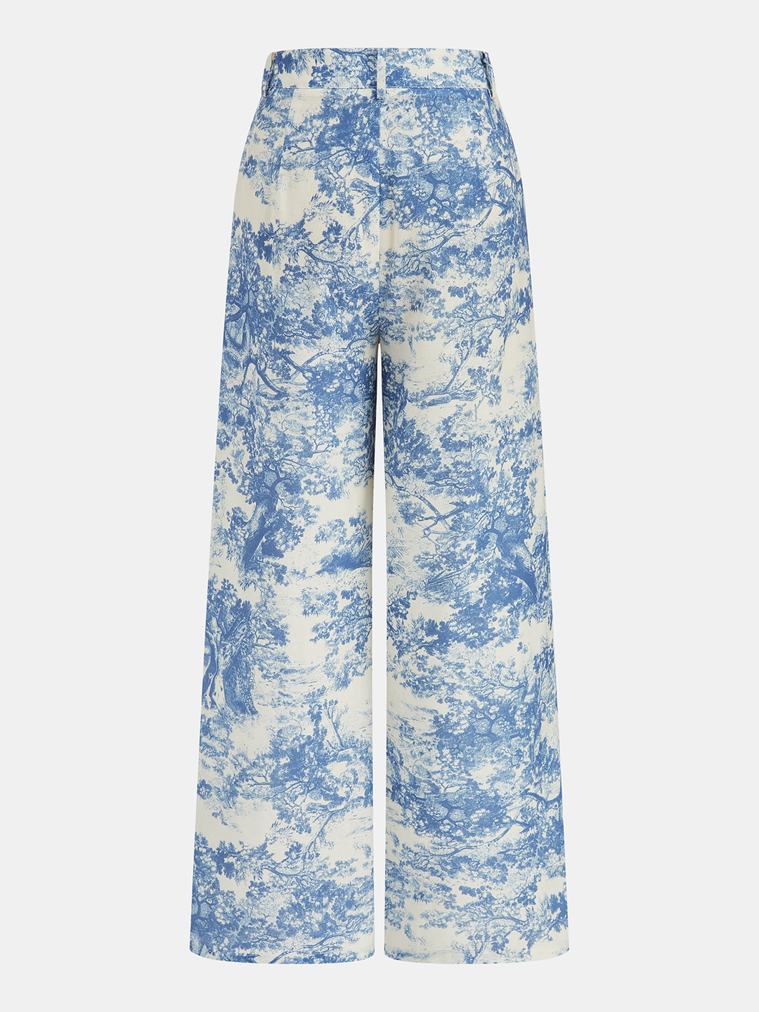 Toile Print Vest & Wide-Leg Pants Set
