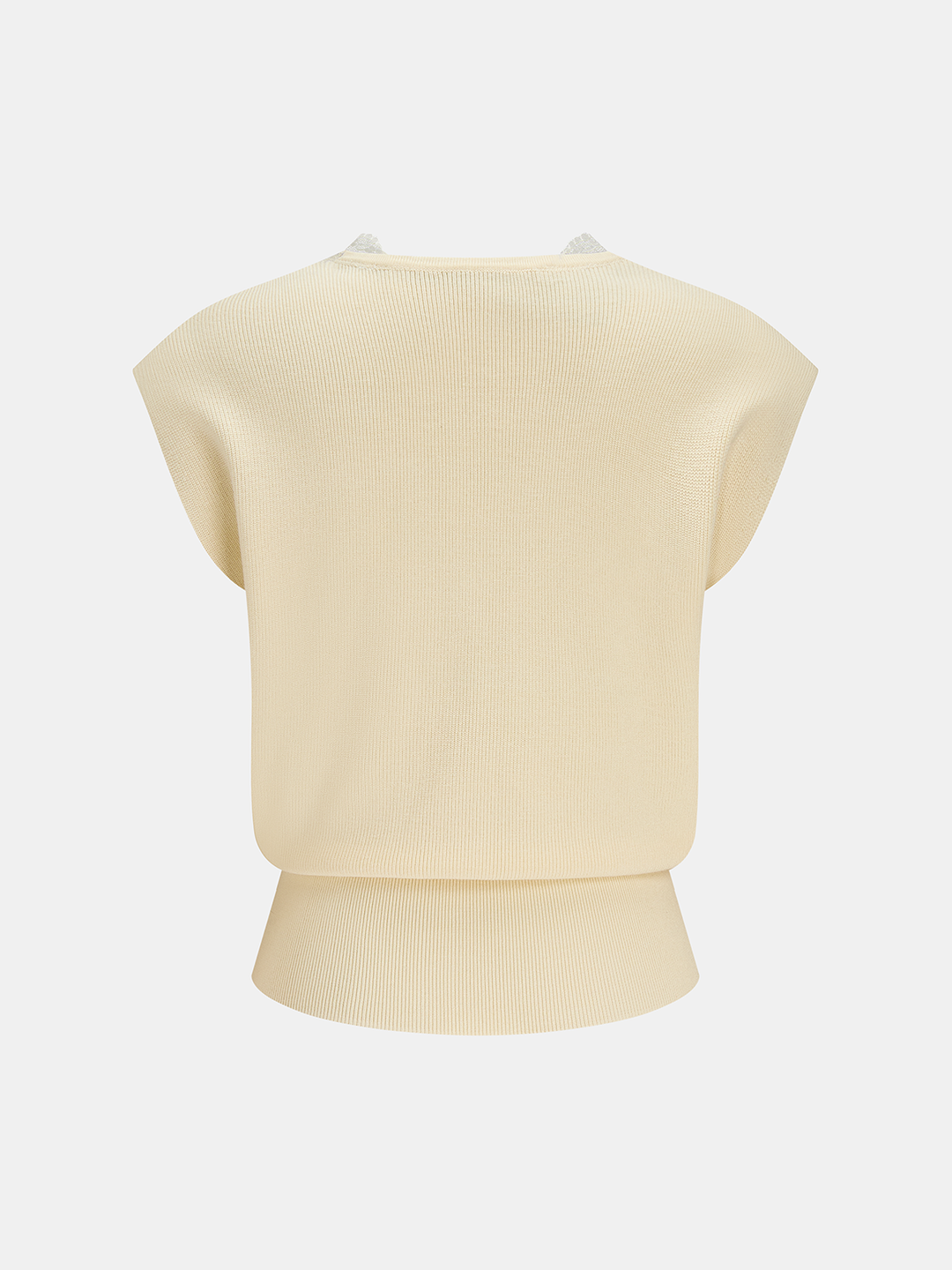 Lace Trim V-Neck Knit Top
