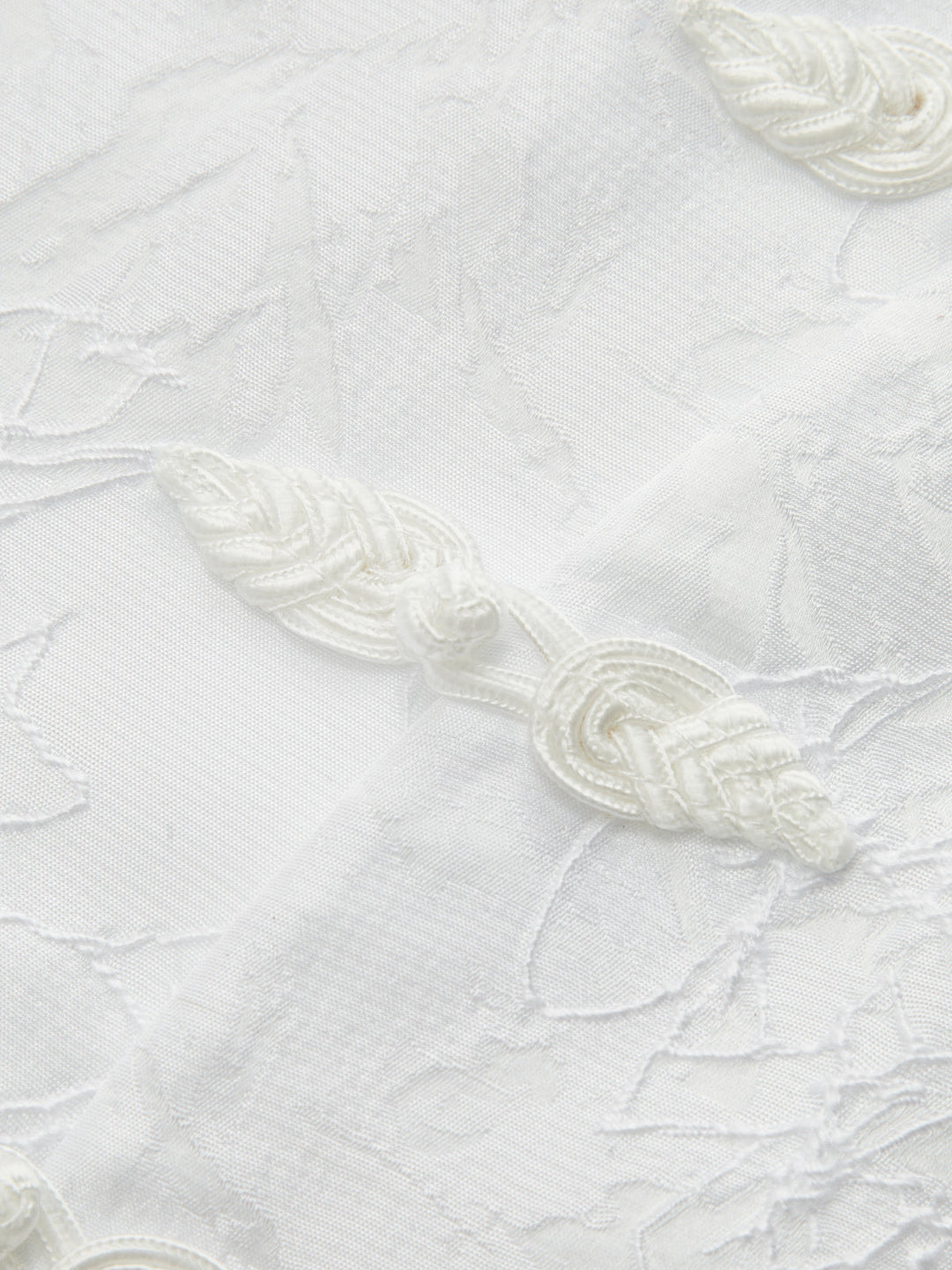 Jacquard Cheongsam-Style Frog Button Mini Dress