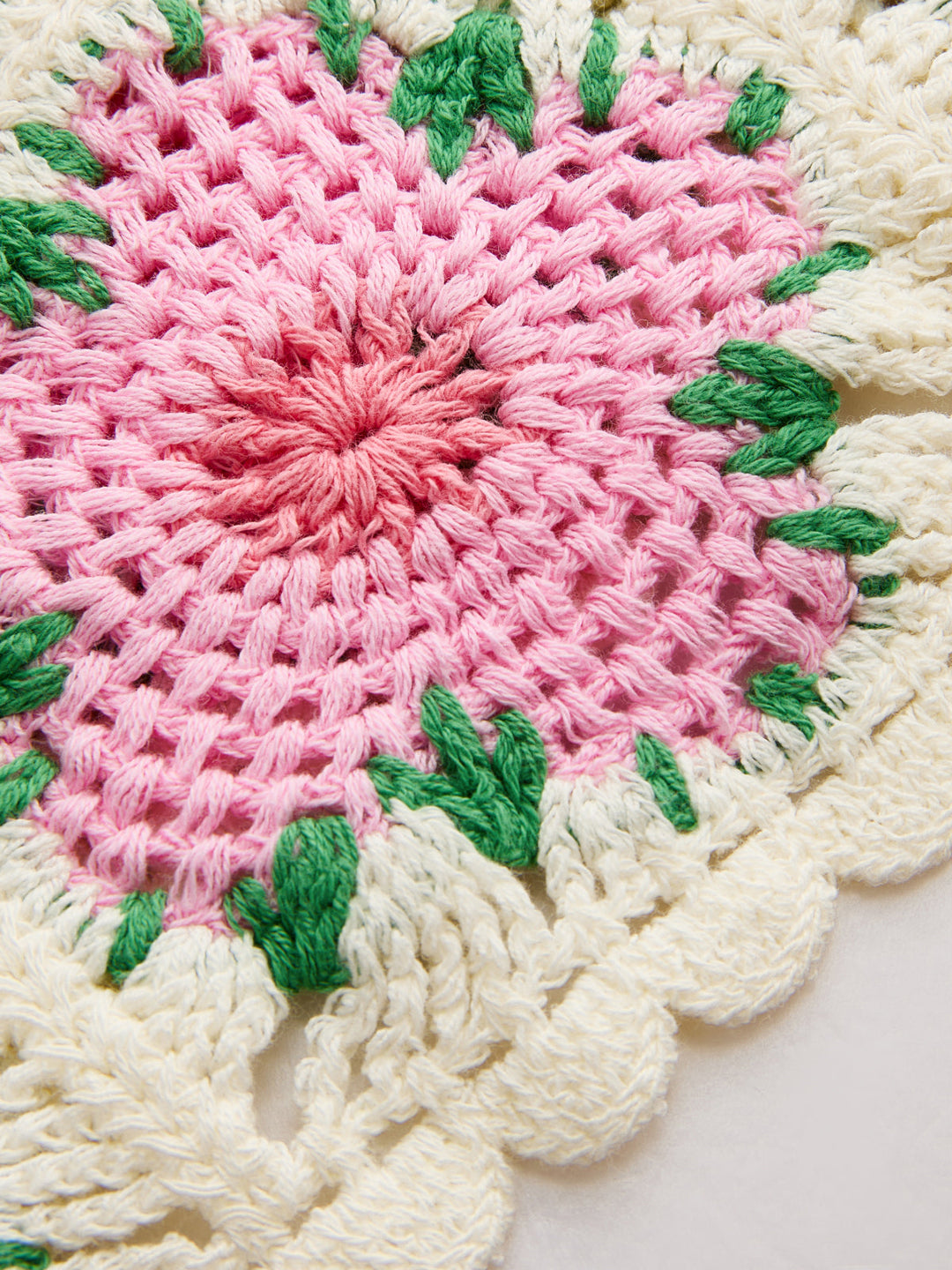 Floral Crochet Sleeveless Knit Vest