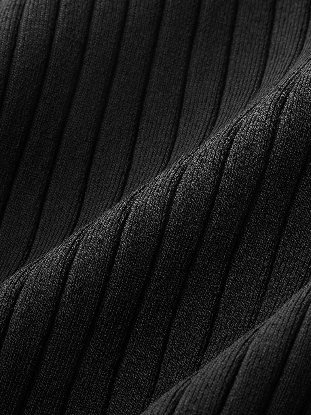 Metal Neckline Bar Ribbed Knit Tank Top