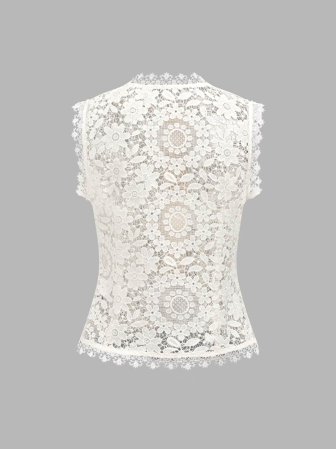 Frog Button Lace Vest & Satin Midi Skirt Set