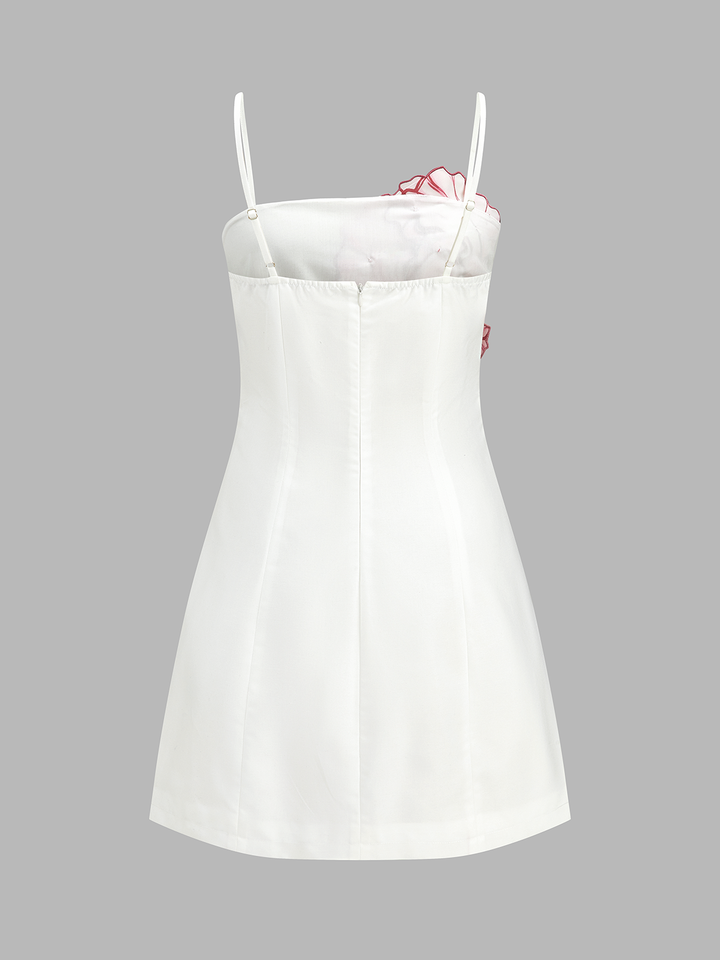 3D Iris Appliqué Cami Mini Dress