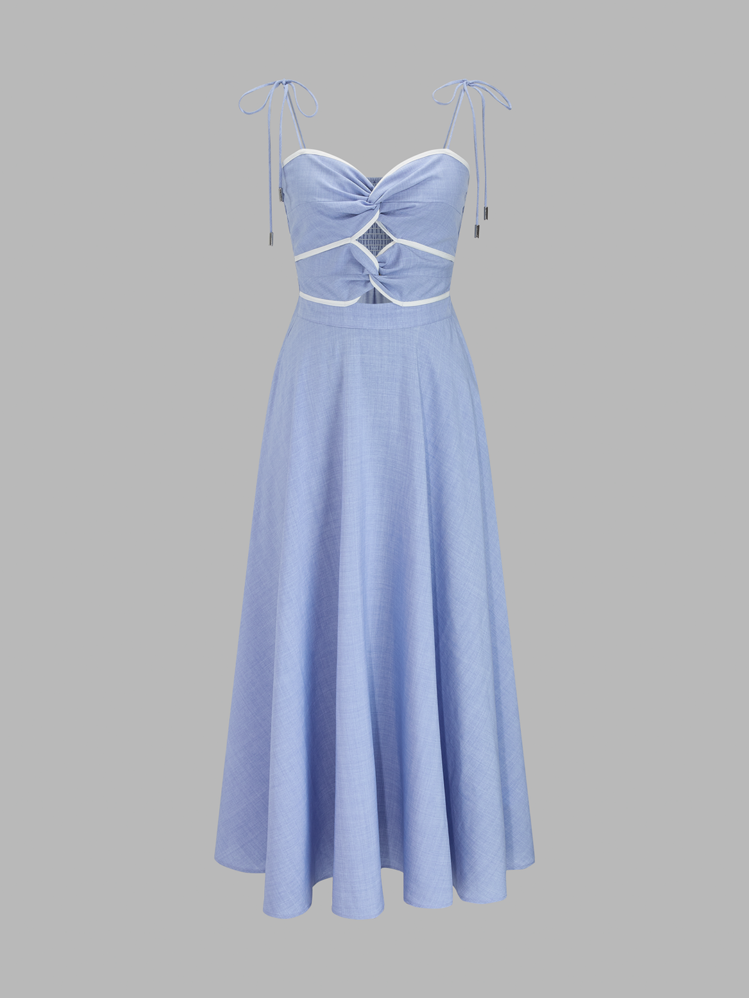 Cutout Tie Strap Maxi Dress