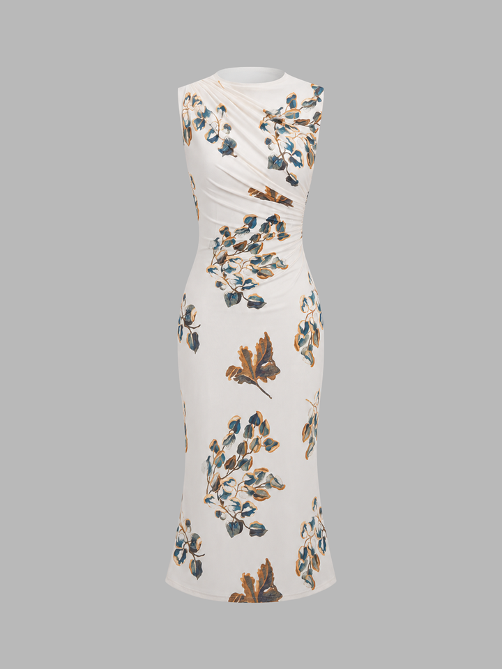 Gradient Mesh Backless Maxi Dress