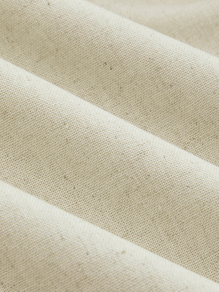 Scalloped Hem Cotton Linen Slip Mini Dress