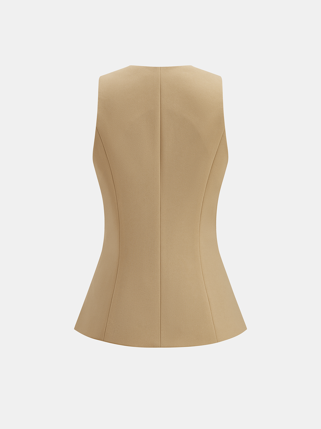 Slim Fit Amber Button Asymmetrical Vest