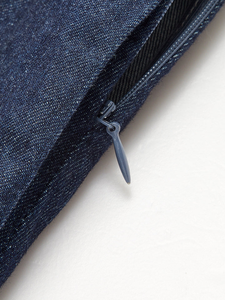 Belted A-Line Denim Cami Midi Dress