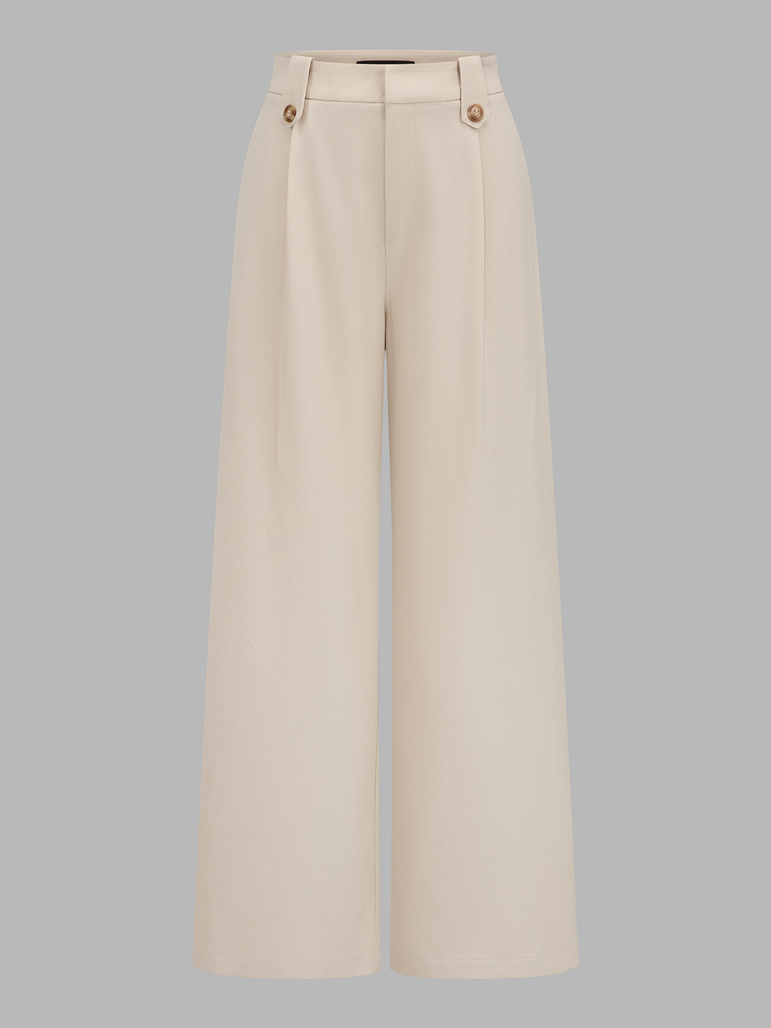 V-neck button-front cropped fitted vest and wide-leg trousers set