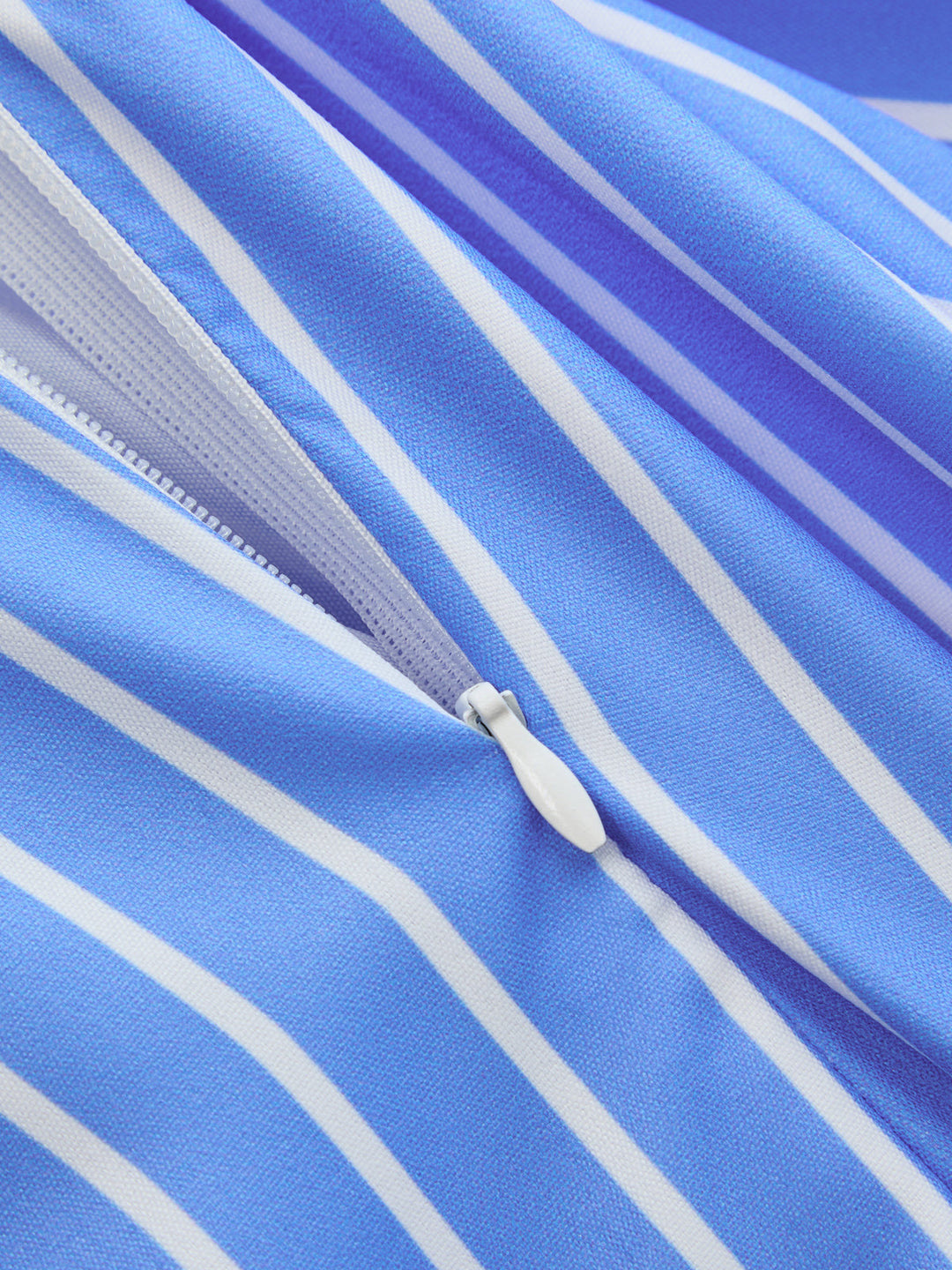 Blue Stripe Backless Dress
