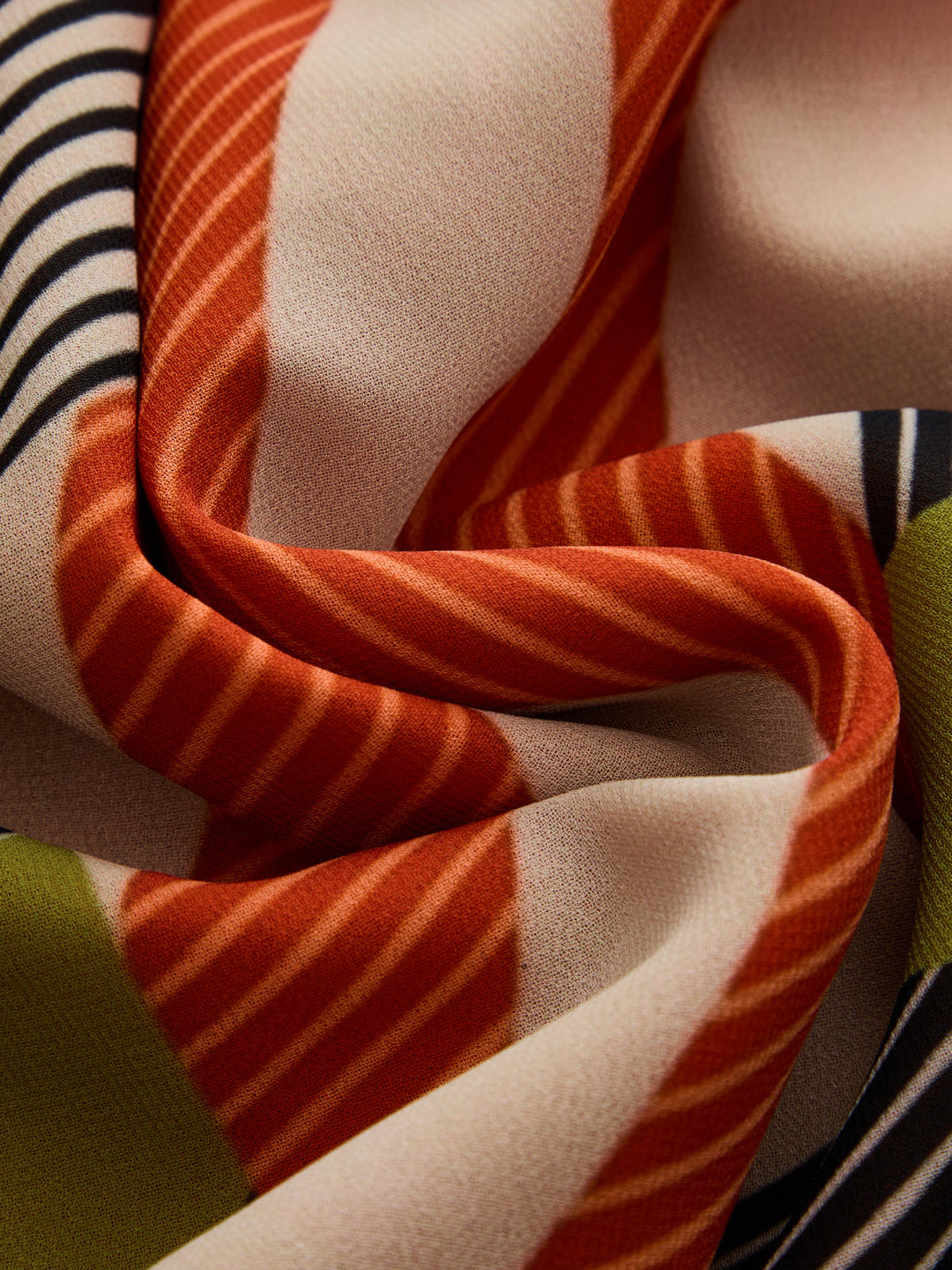 Color Block Striped Asymmetric Midi Dress