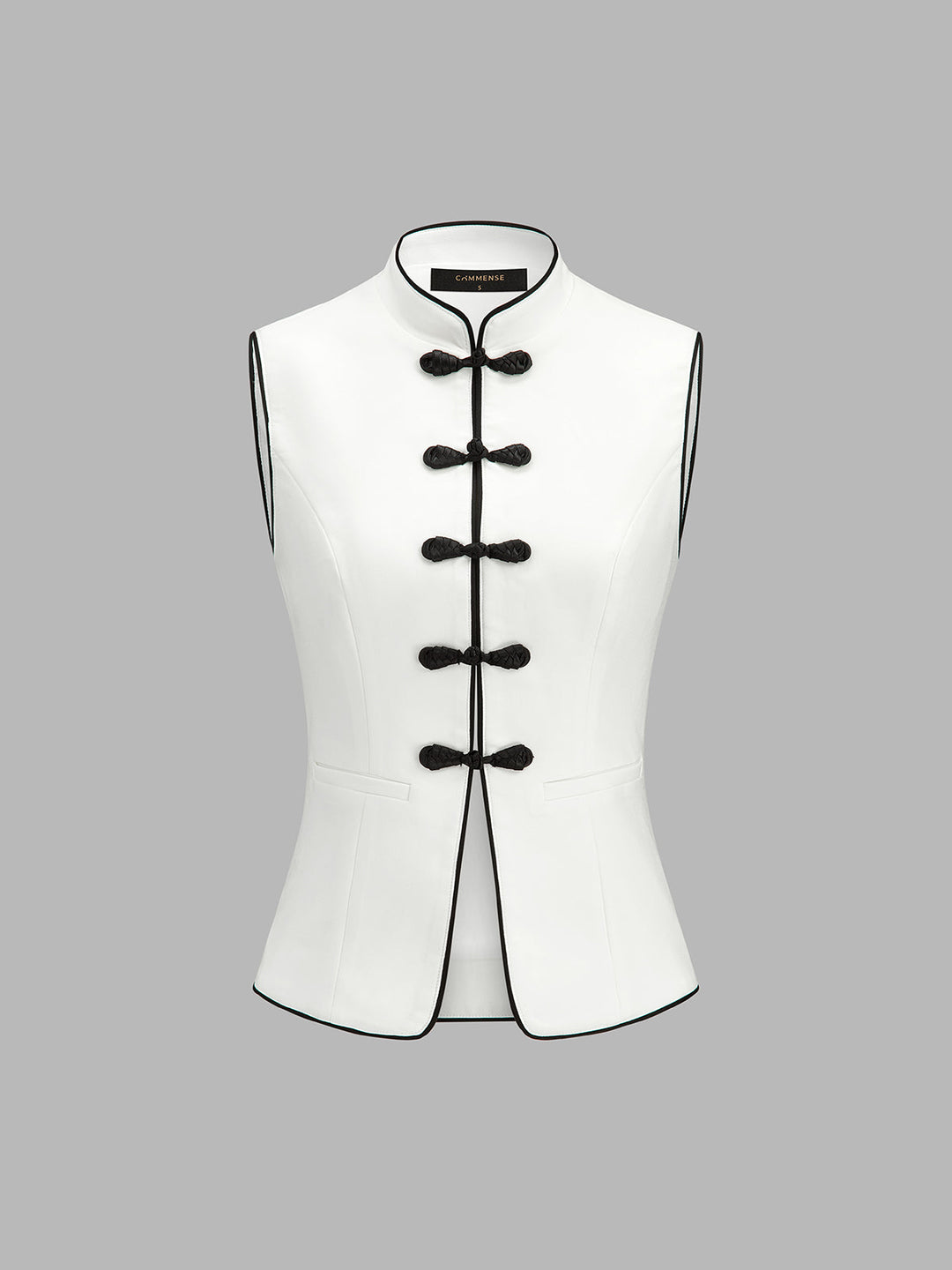 Frog Button Vest & Wide Leg Pant Set