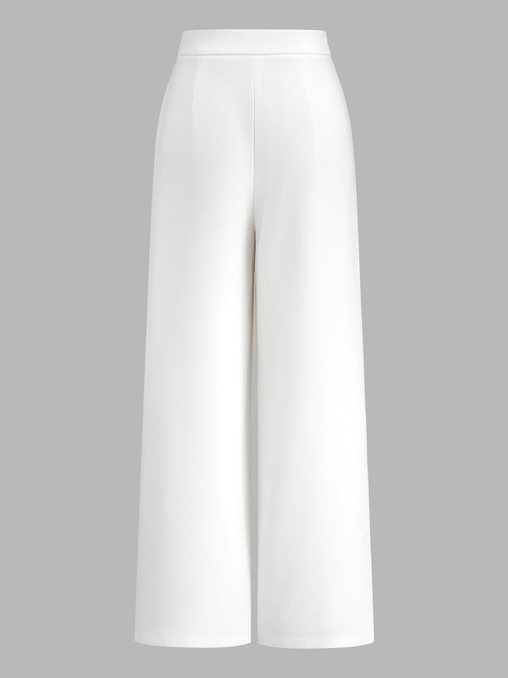 Frog Button Vest & Wide Leg Pant Set