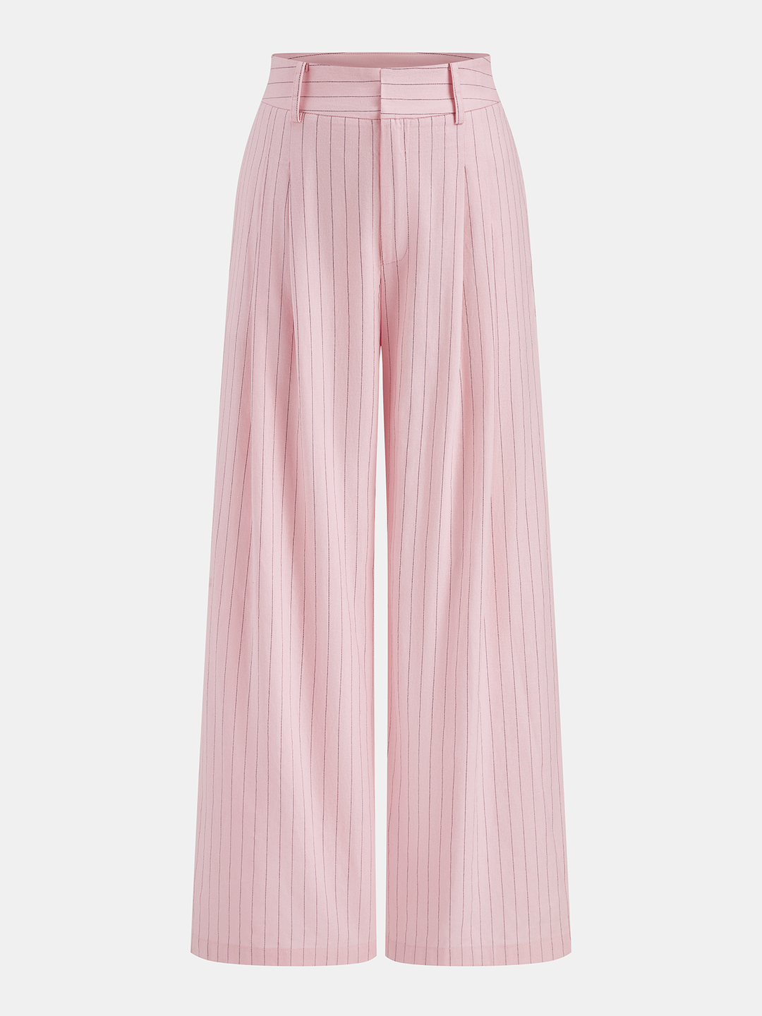 Pinstriped Cotton Linen Vest & Pants Set