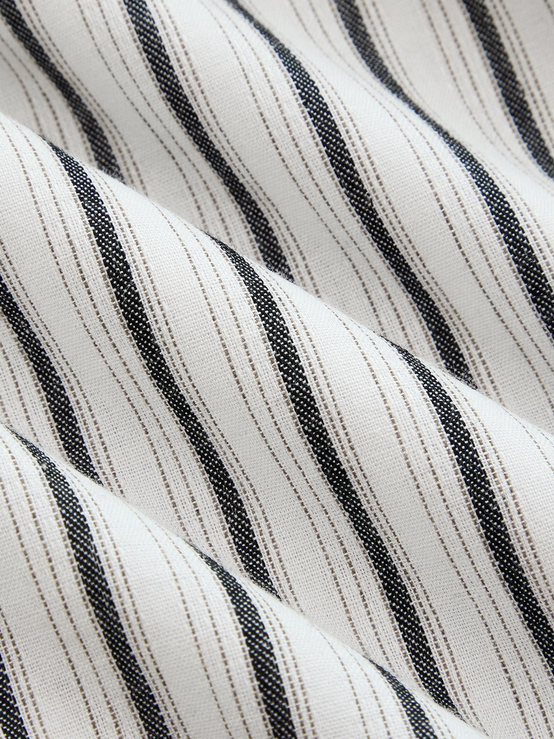 Wrap Collar Striped Belted Midi Dress