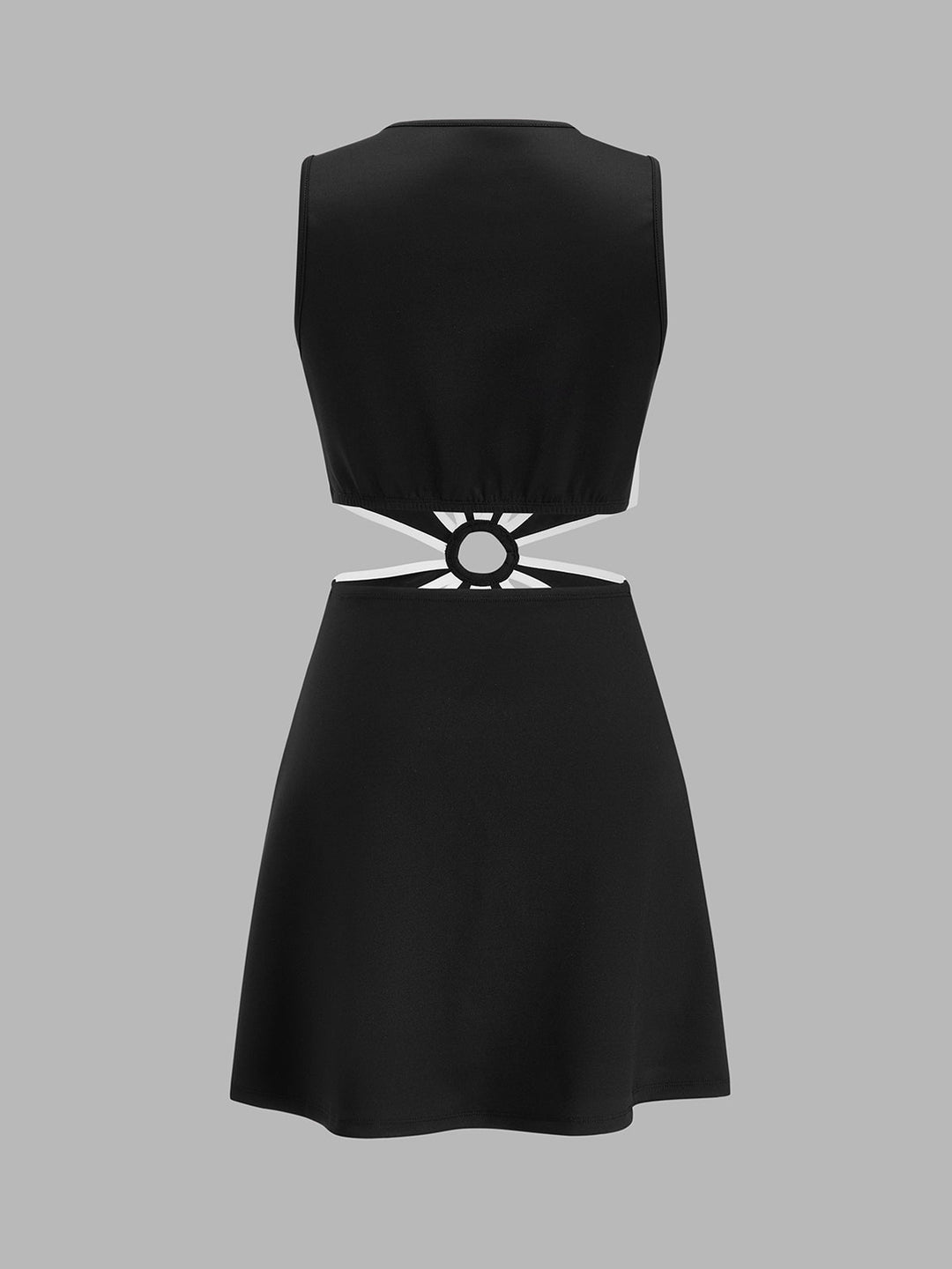 Floral Cutout Sleeveless A-Line Mini Dress