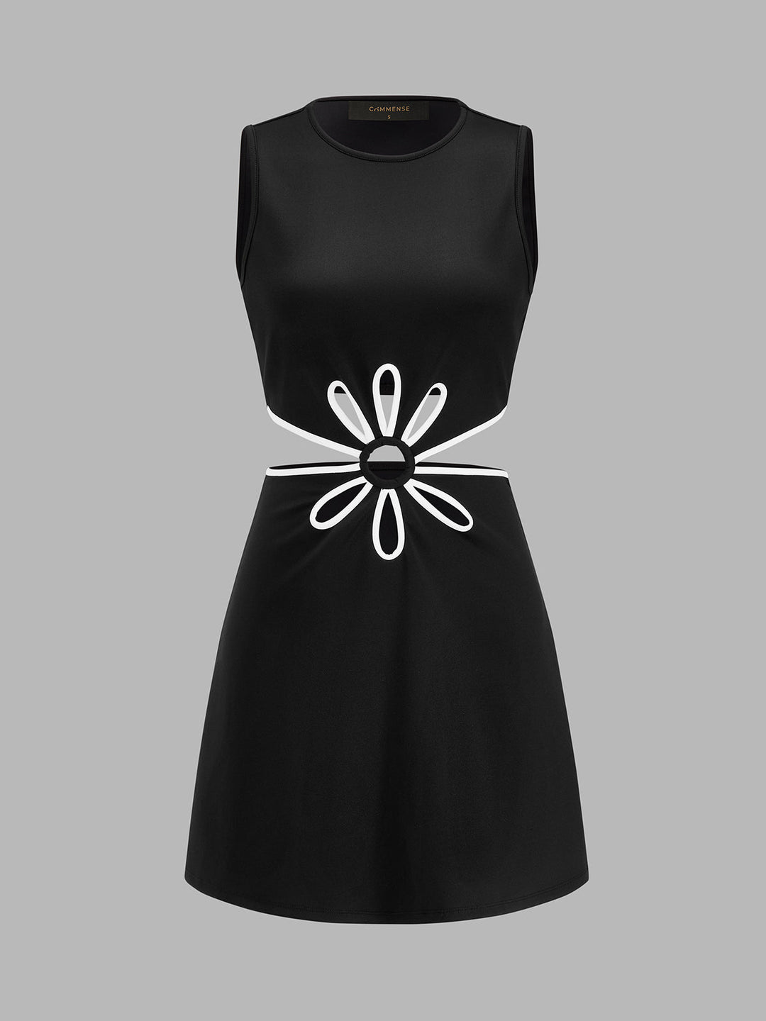 Floral Cutout Sleeveless A-Line Mini Dress