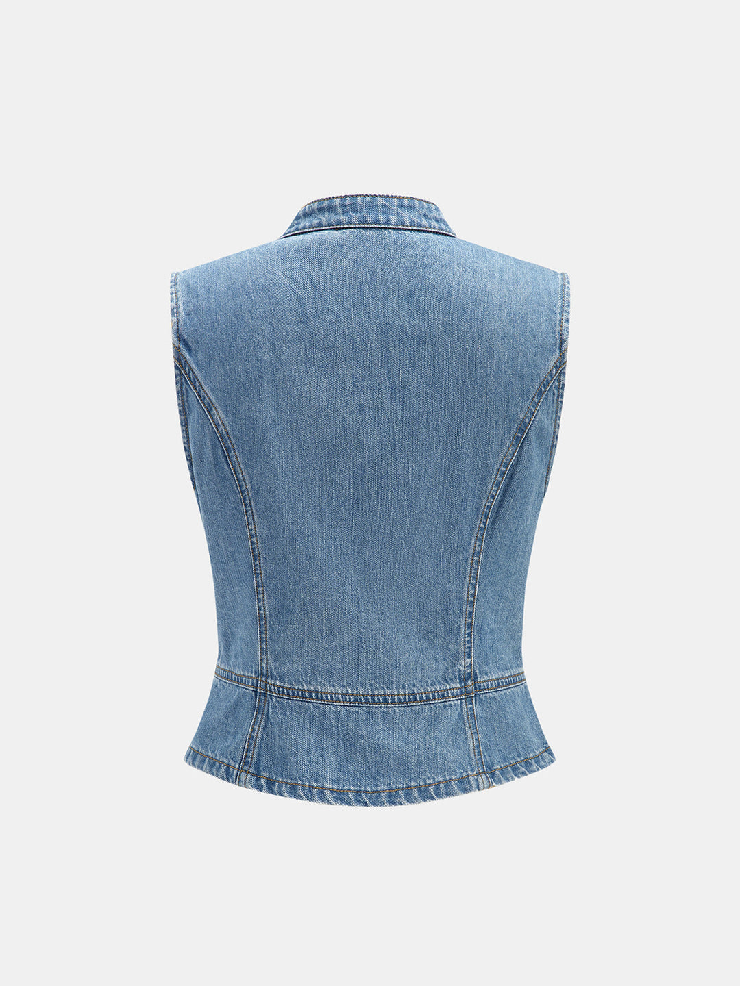Napoleon Style Double Breasted Denim Vest
