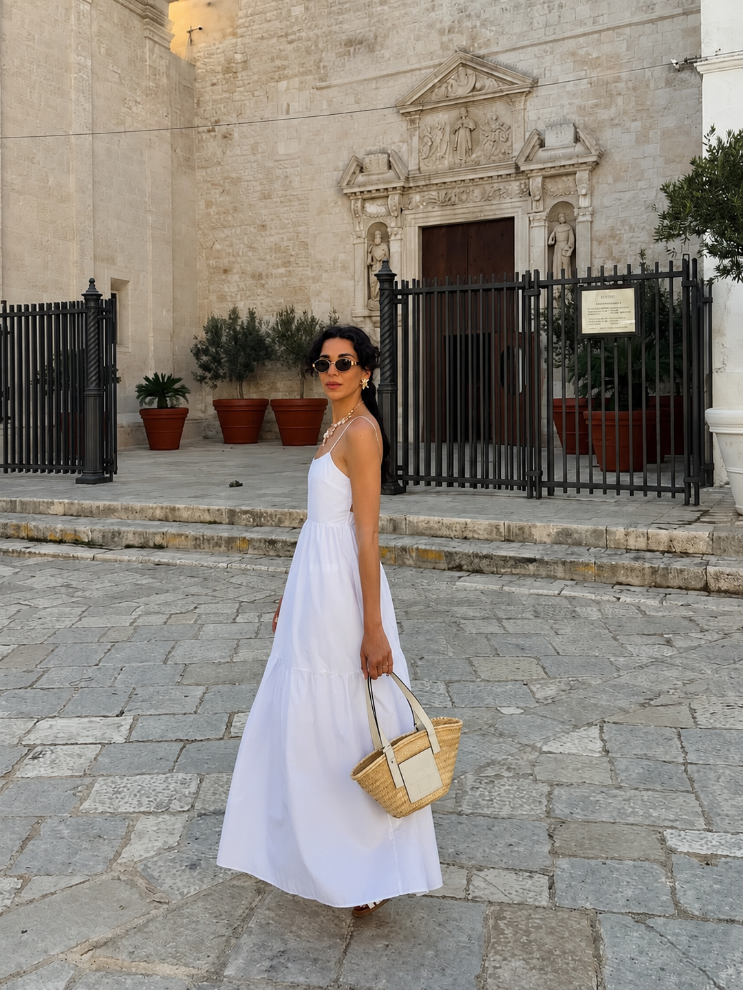 Solid Backless Long Dress
