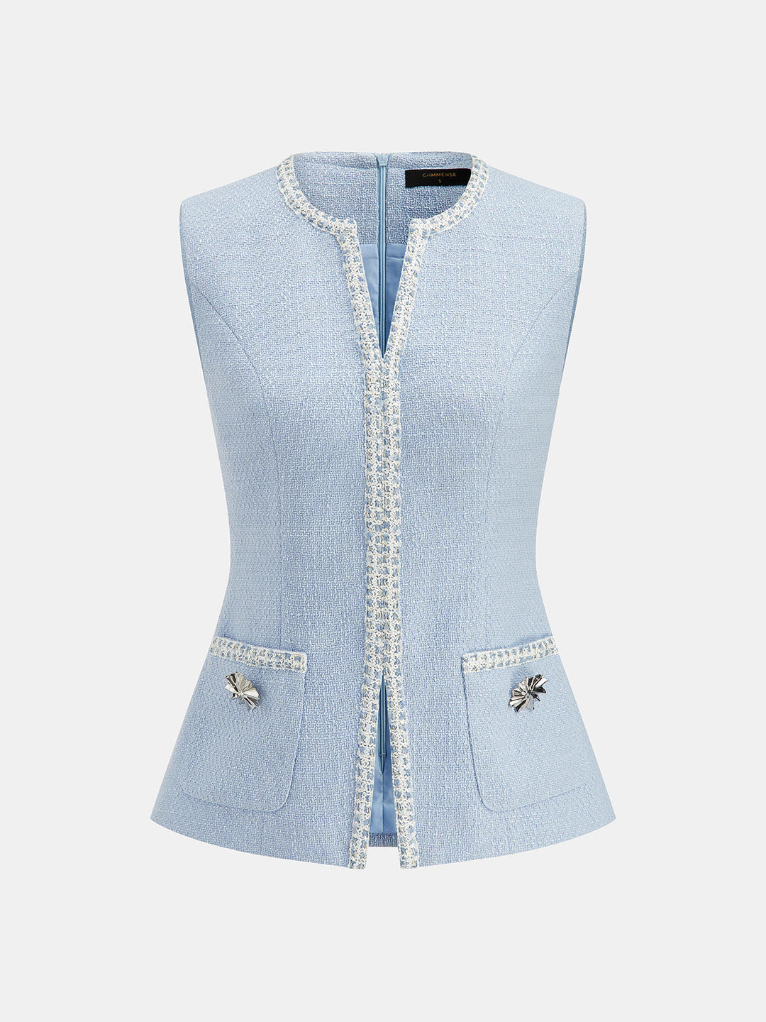 Tailored Tweed Sleeveless Vest