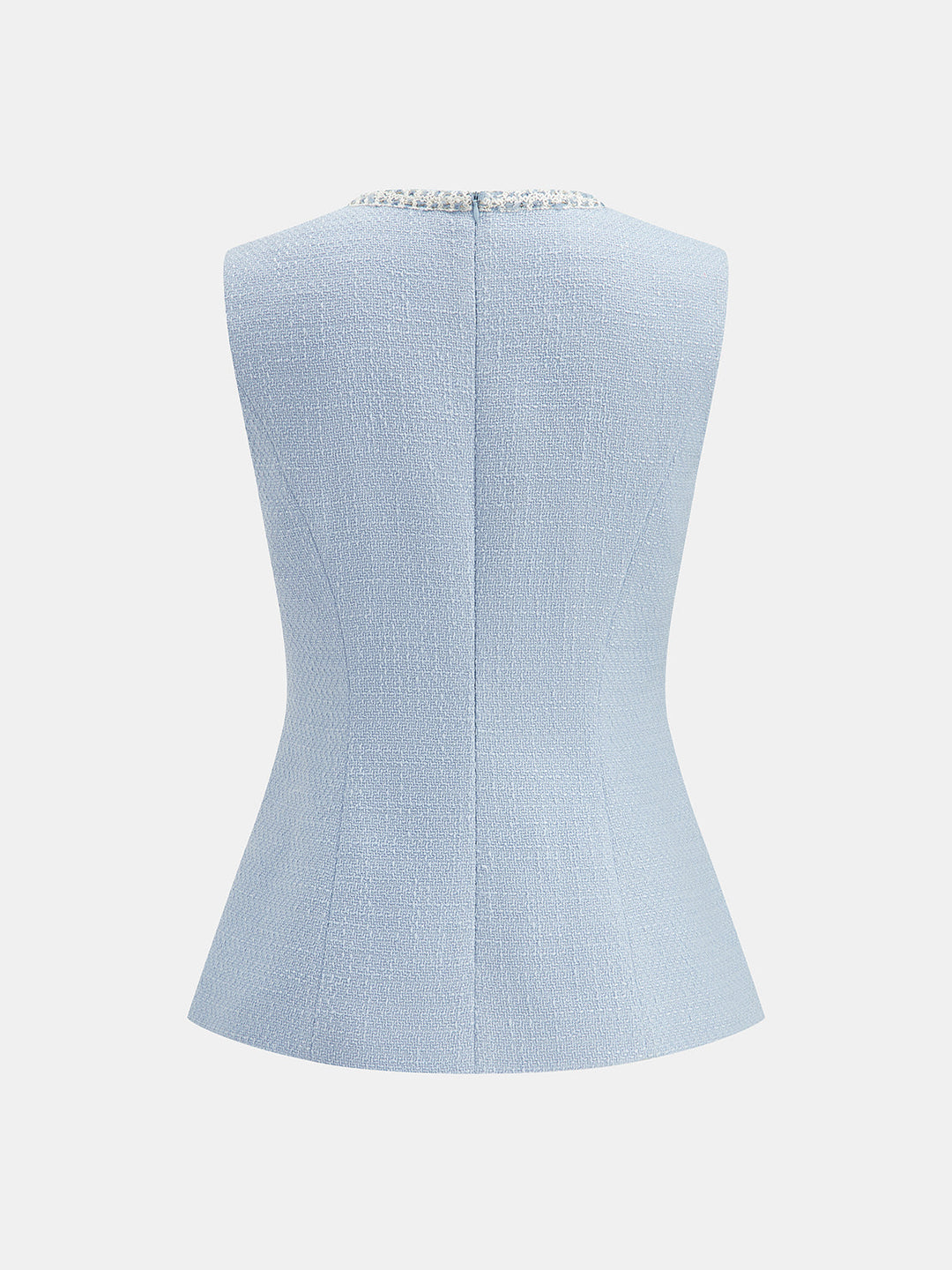 Tailored Tweed Sleeveless Vest